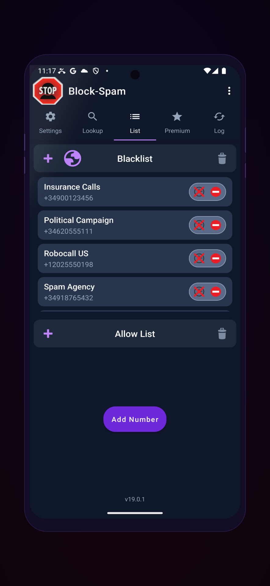 Blacklist & Allow List
